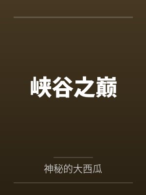 峡谷之巅by神秘的大西瓜笔趣阁无弹窗